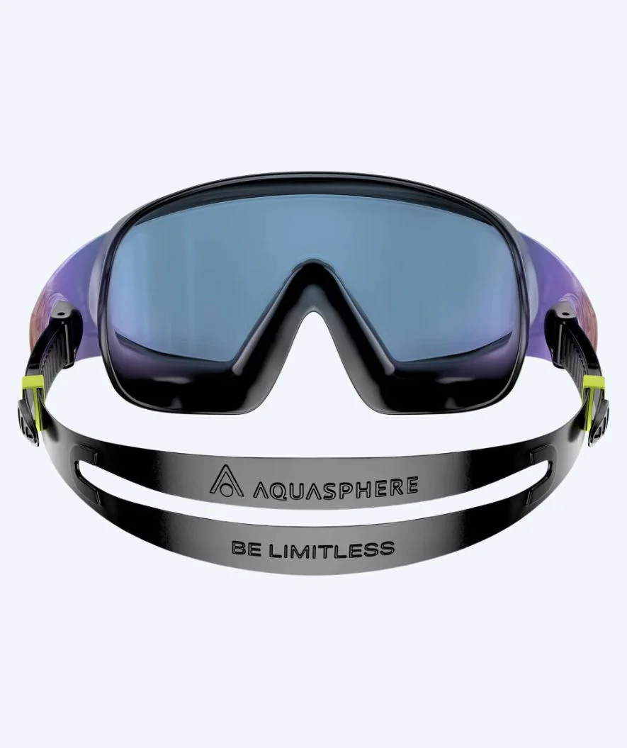 Aquasphere maska do pływania - DEFY. Ultra Indigo - Czarny/złoty (Lustrzane soczewki) - Image 2