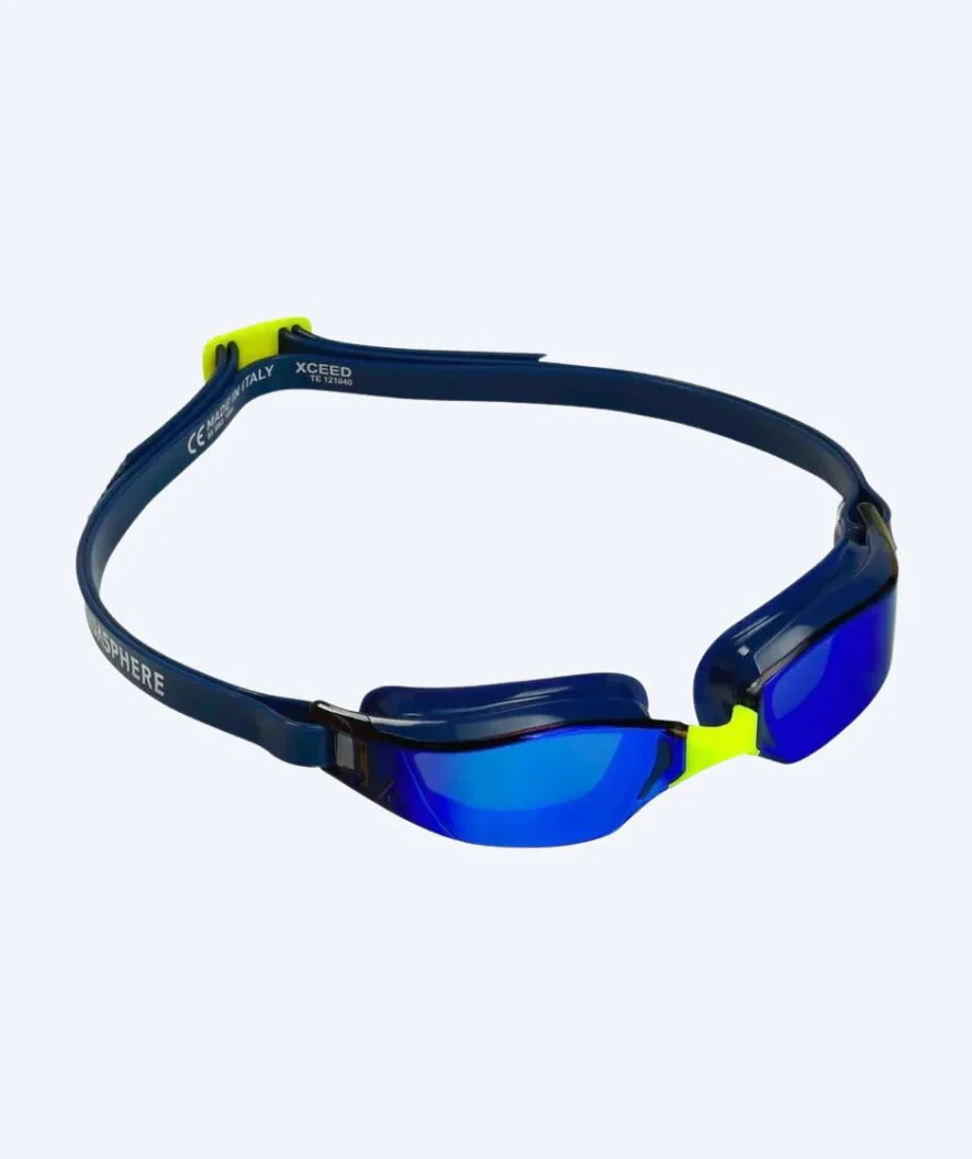 Aquasphere okulary do pływania na zawody - Xceed A1 - Ciemnoniebieski/żółty - Image 3