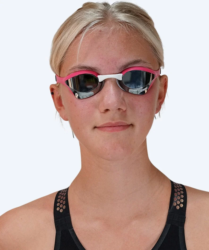 Arena Elite okulary do pływania - Cobra Ultra SWIPE Mirror - Biały/srebrny - Image 4