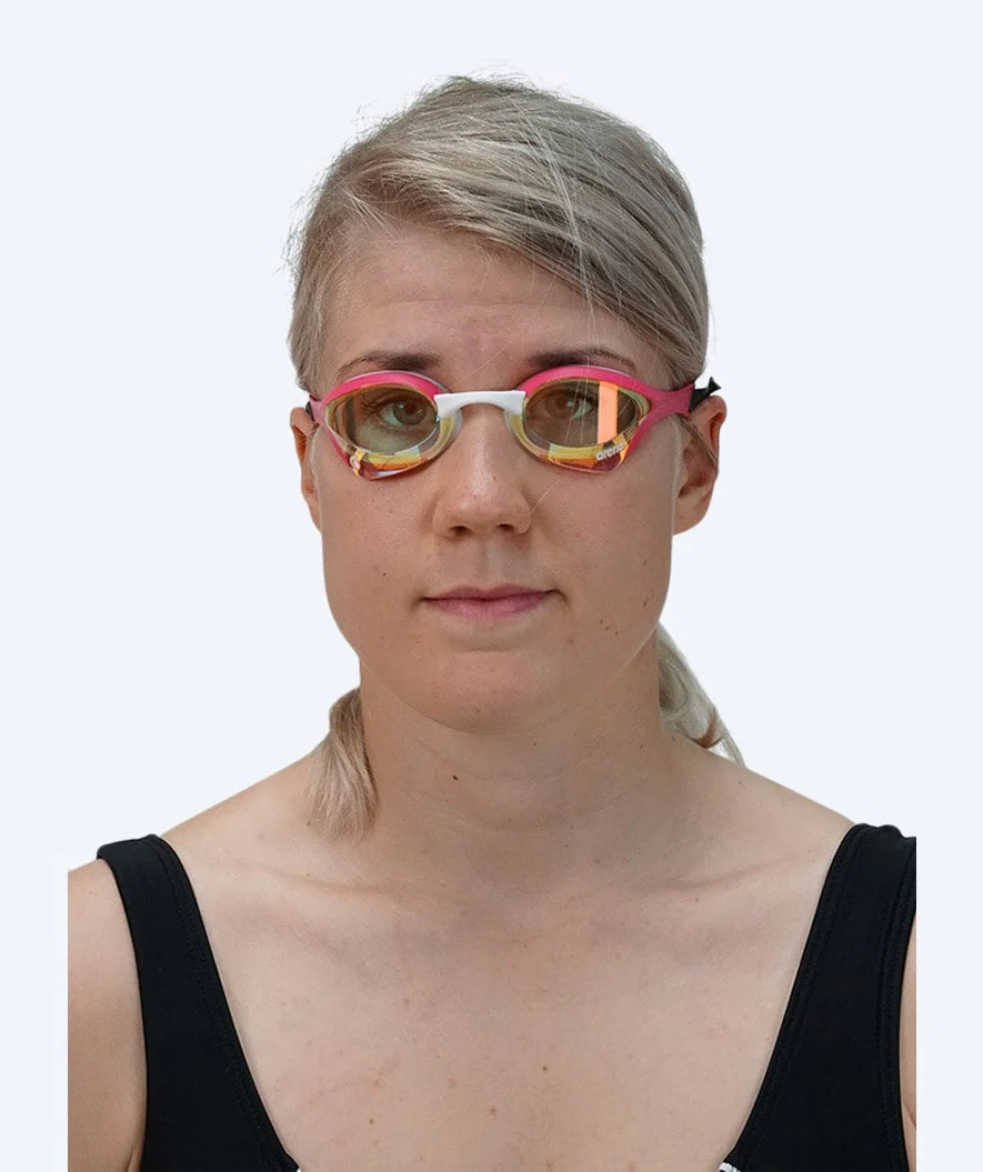 Arena Elite okulary do pływania - Cobra Ultra SWIPE Mirror - Jasnoróżowy/złoty - Image 3