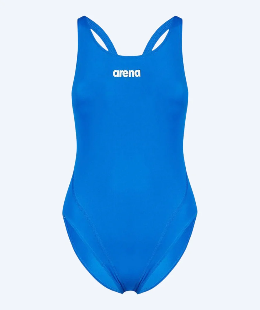 Arena strój kąpielowy damski - Solid Swim Tech High - Niebieski - Image 2