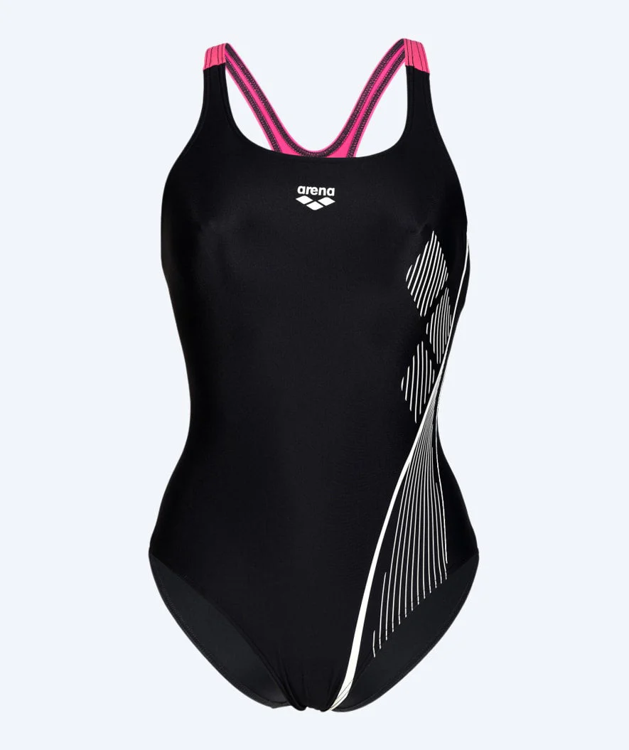 Arena strój kąpielowy damski - Swim Pro Graphic - Czarny/jasnoróżowy - Image 6