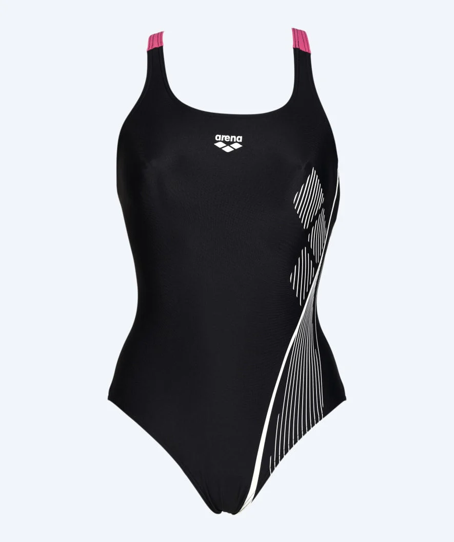 Arena strój kąpielowy damski - Swim Pro Graphic - Czarny/jasnoróżowy - Image 8
