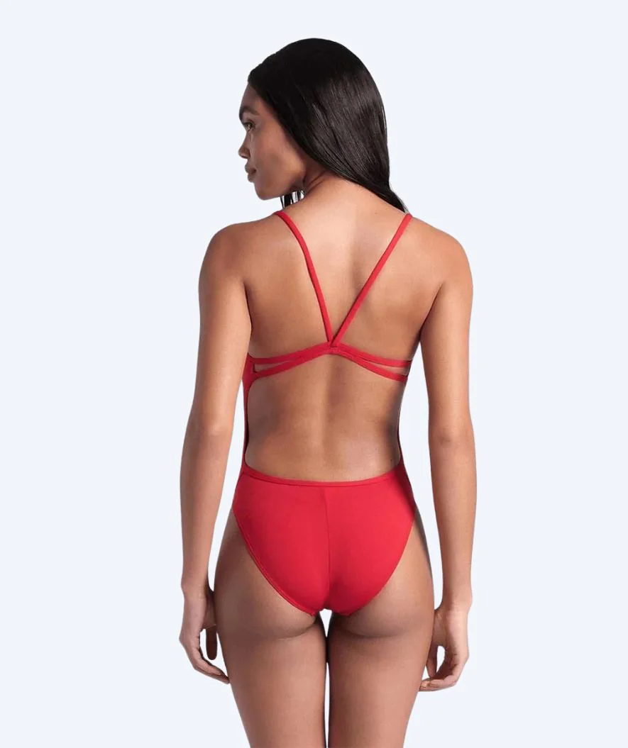 Arena strój kąpielowy dla kobiet - Solid Lace Back - Czerwony - Image 2