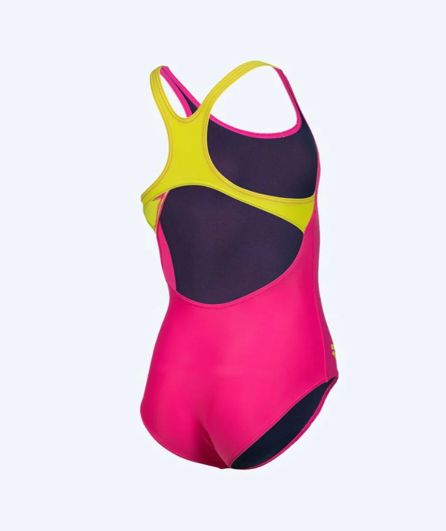 Arena strój kąpielowy dla dziewczynek - Swim Pro Back - Jasnoróżowy/żółty - Image 6