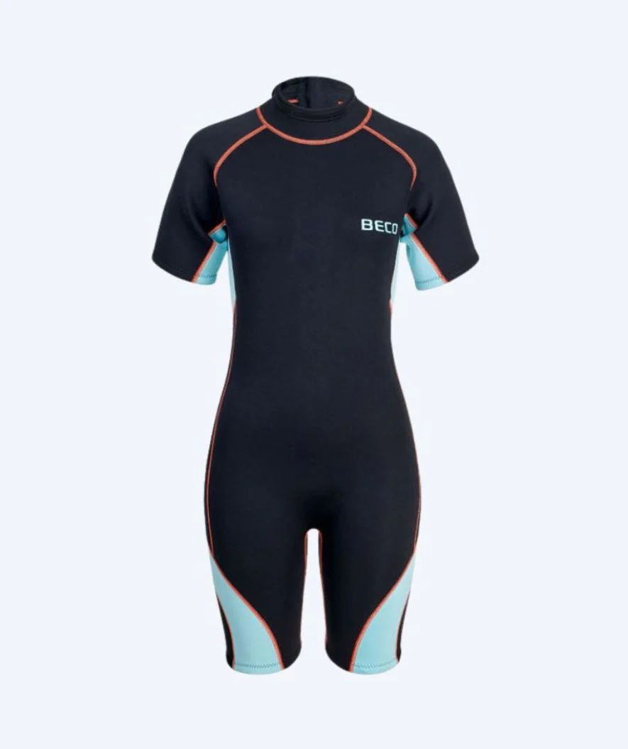 Beco damska pianka neoprenowa - Neoprene Shorty czarna/jasnoniebieska UV 50+ - Image 2