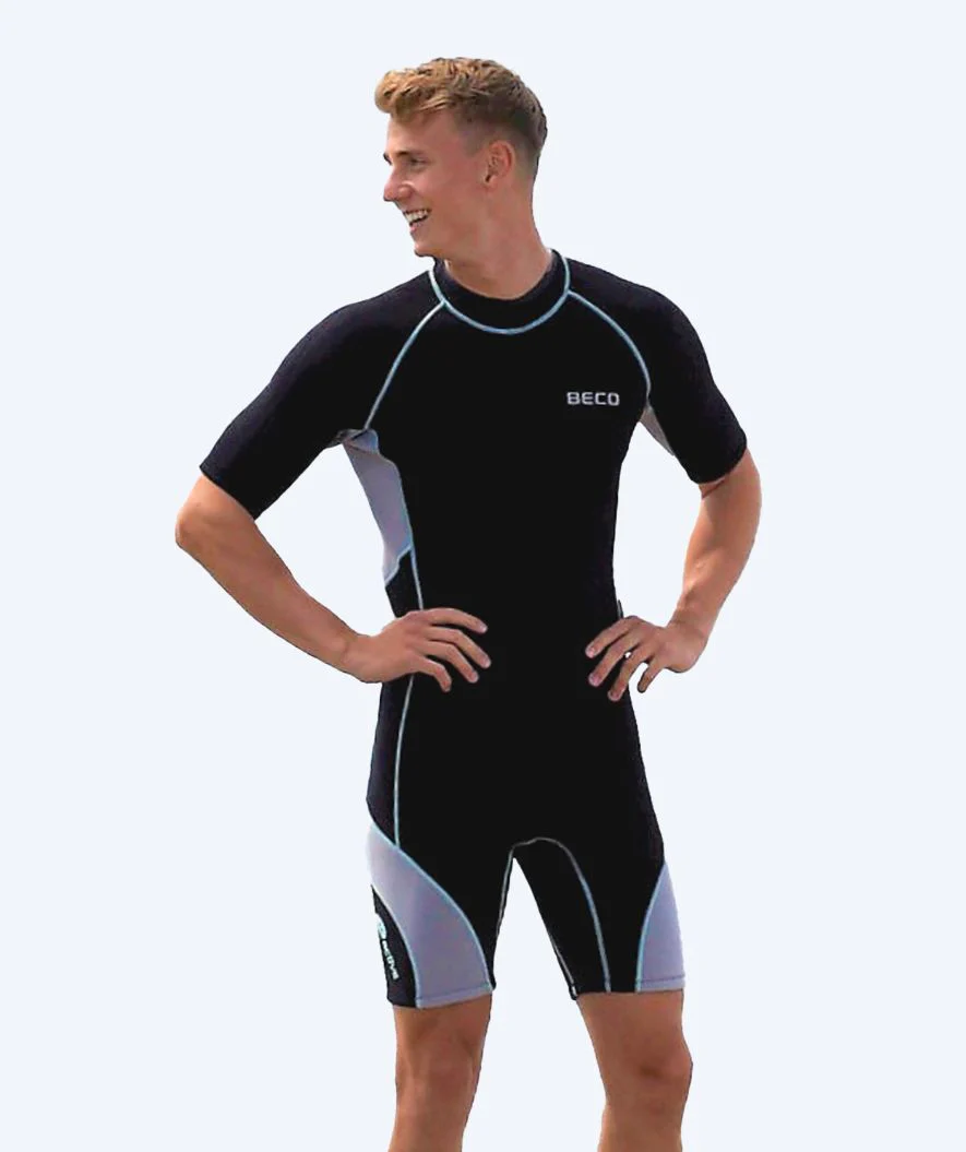 Beco męska pianka neoprenowa - Neoprene Shorty czarna/szara UV 50+ - Image 7