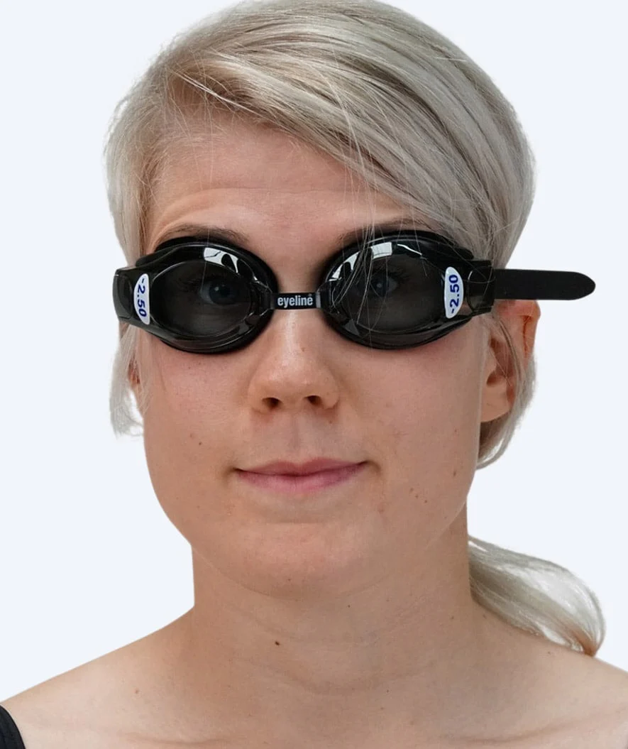 Eyeline okulary do pływania dla dorosłych krótkowidzów - -1.5 do -10.0 - czarne (przyciemniane szkła) - Image 3