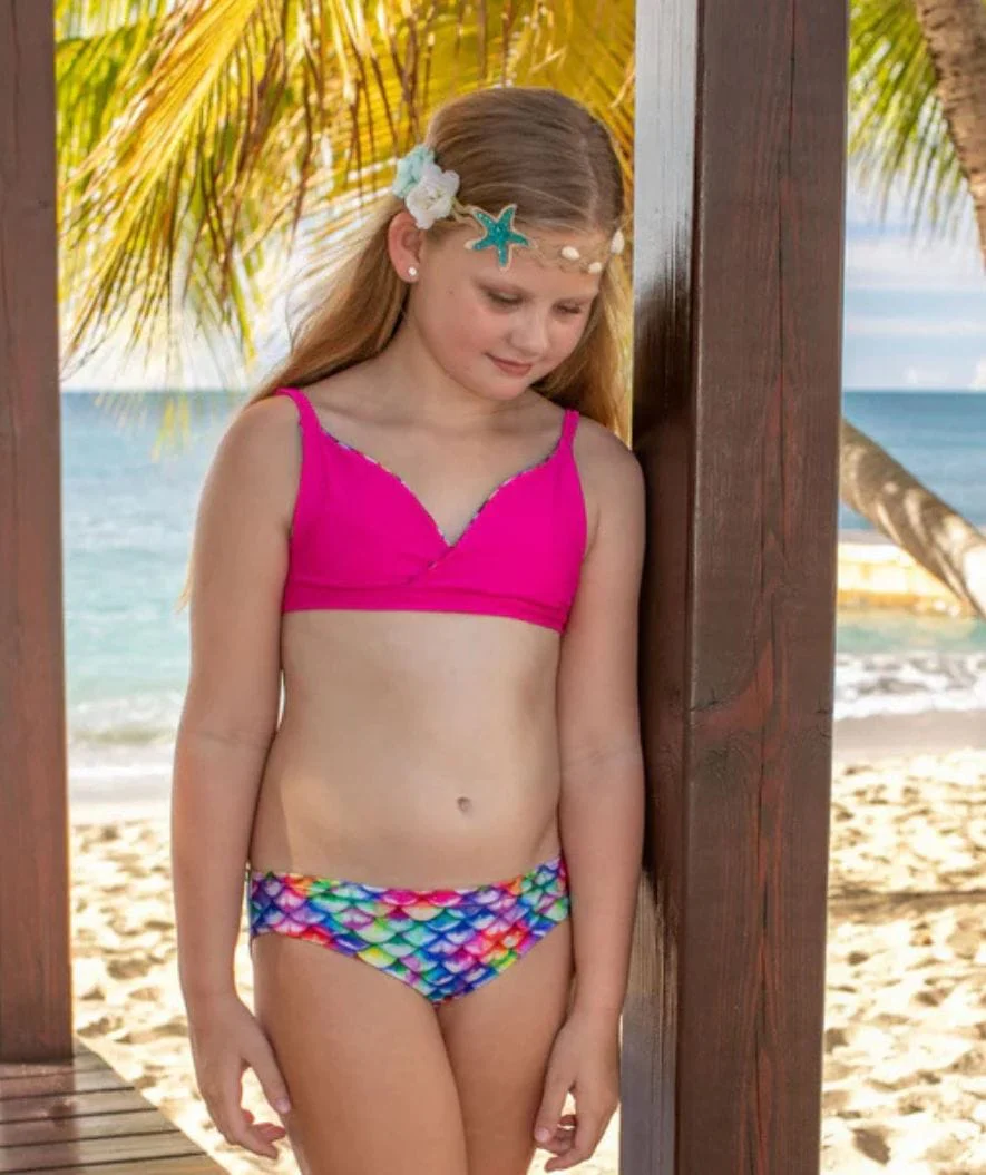 Fin Fun dół od bikini dla dziewczynek - Rainbow Reef - Image 3