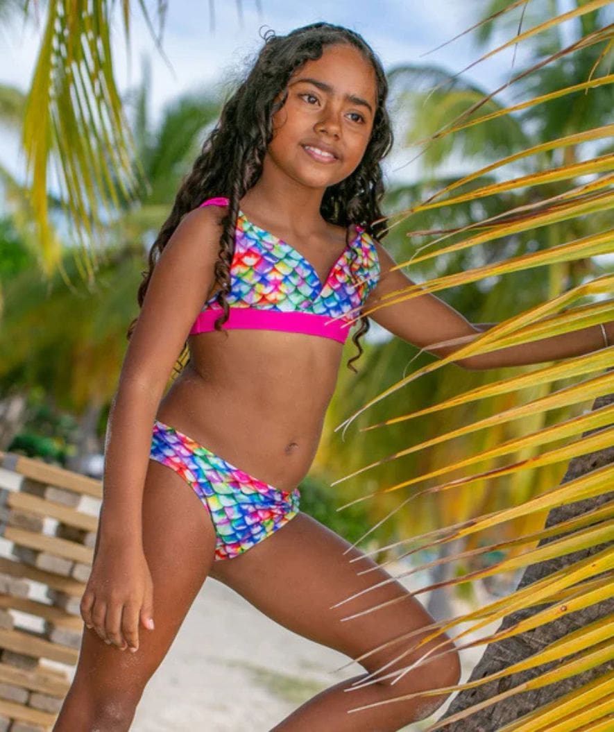 Fin Fun dół od bikini dla dziewczynek - Rainbow Reef - Image 4