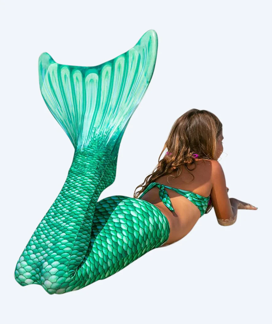Fin Fun góra od bikini syrenka dla dziewczynek - Celtic Green - Image 2