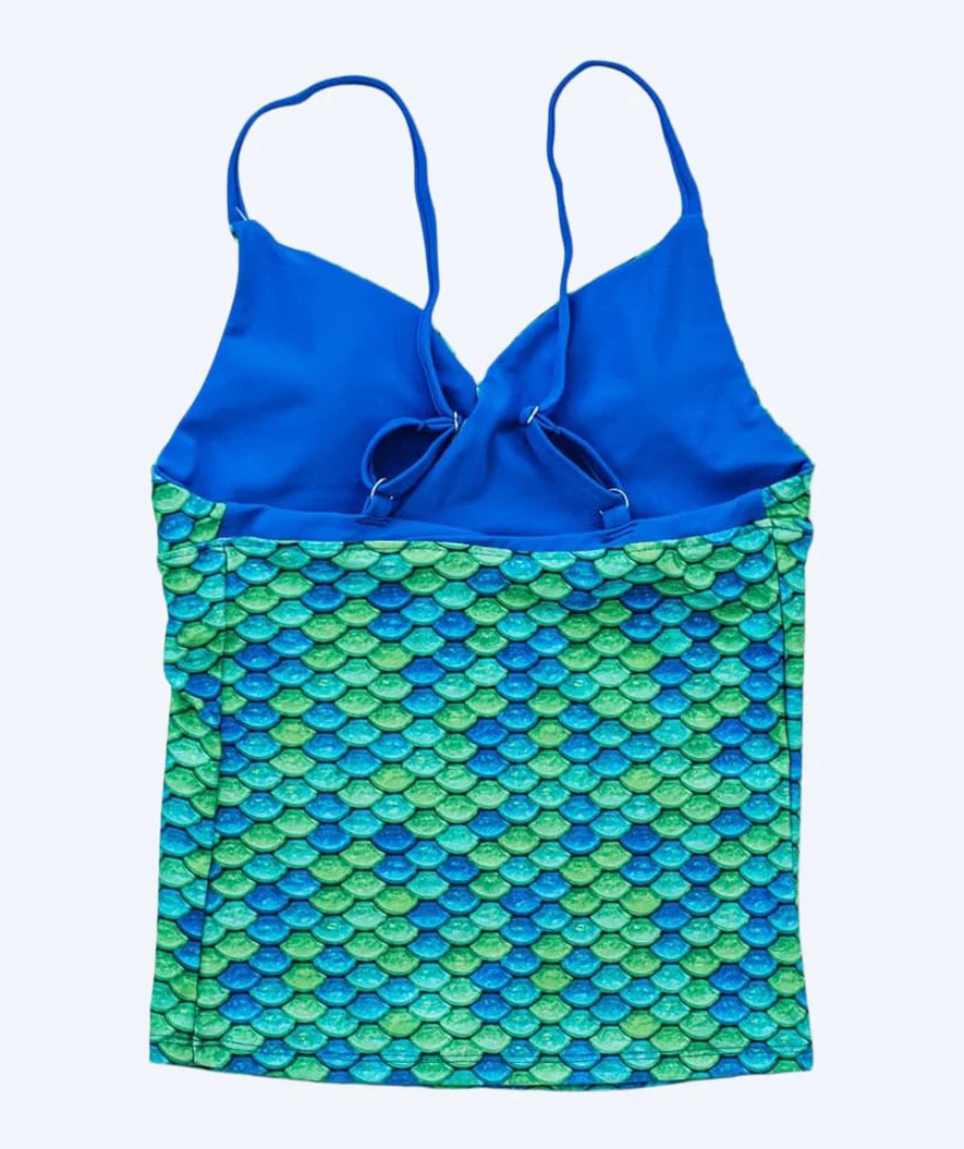 Fin Fun góra od tankini dla dziewczynek - Aussie Green - Image 2