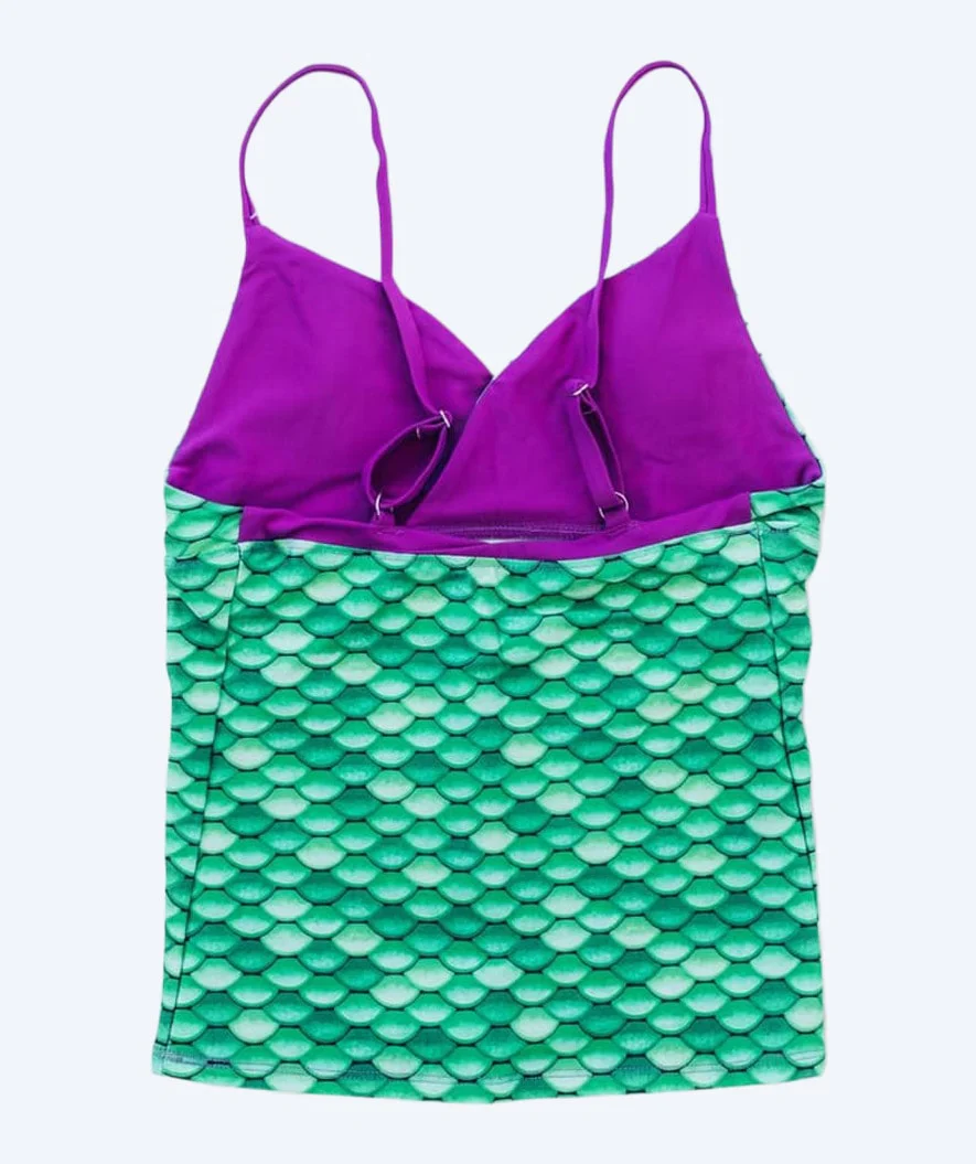 Fin Fun góra od tankini dla dziewczynek - Celtic Green - Image 2
