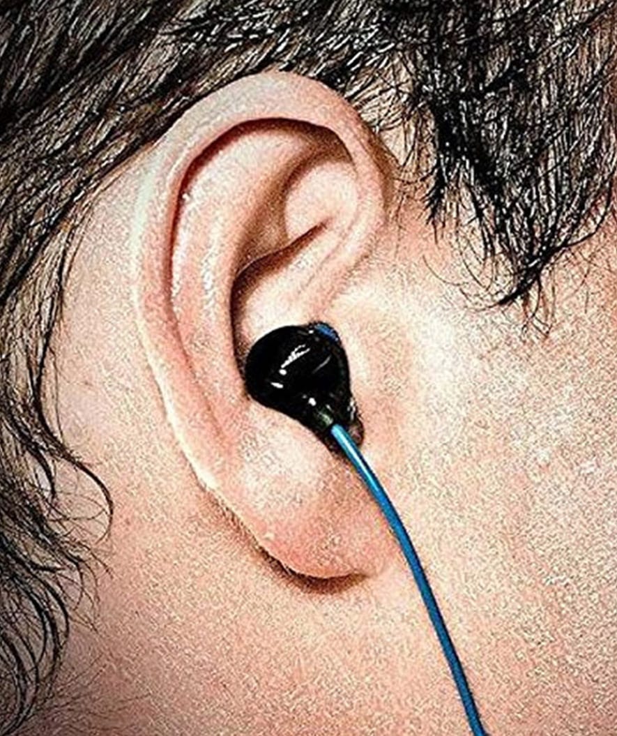 H2OAudio wodoodporne słuchawki - Surge S Plus - długi kabel - Niebieski - Image 3