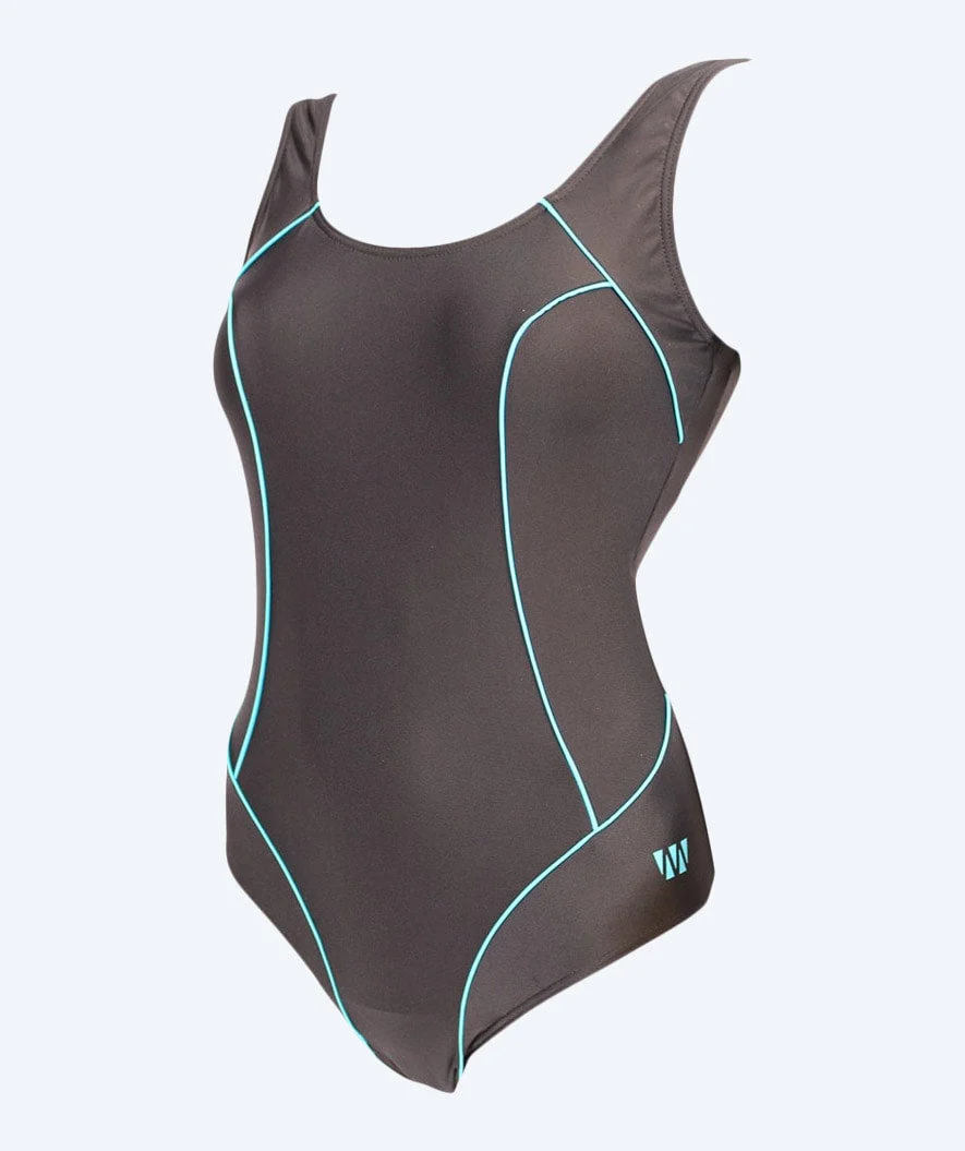 Mirou strój kąpielowy damski plus size - Classic 241s - Czarny/jasnoniebieski - Image 3