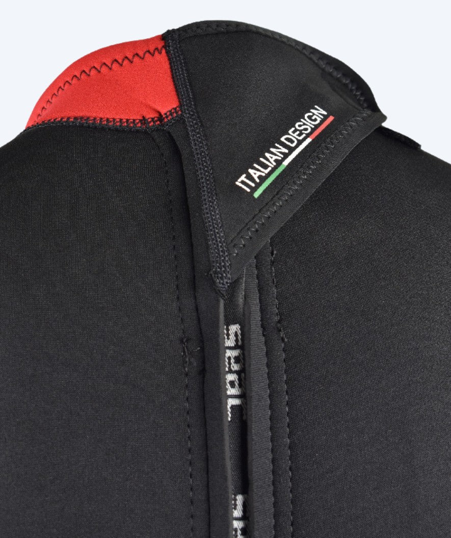 SEAC pianka do pływania dla mężczyzn - Relax Short 2.2 MM - Czarny/czerwony - Image 3