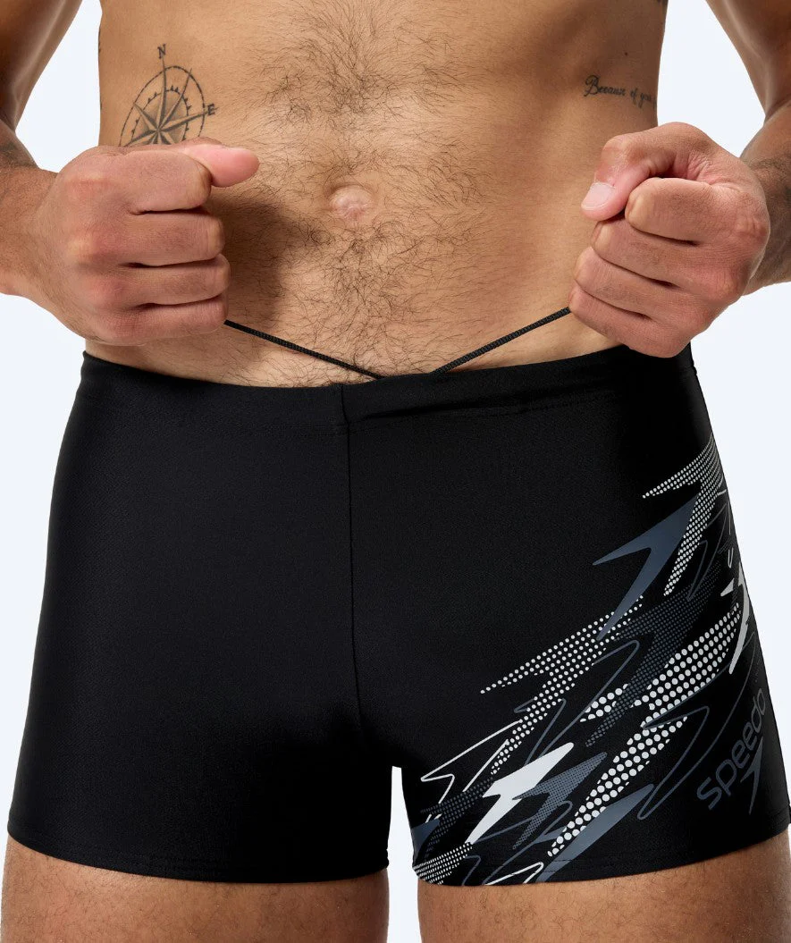 Speedo bokserki kąpielowe dla mężczyzn - Medley Logo - Czarny/jasnoszary - Image 3