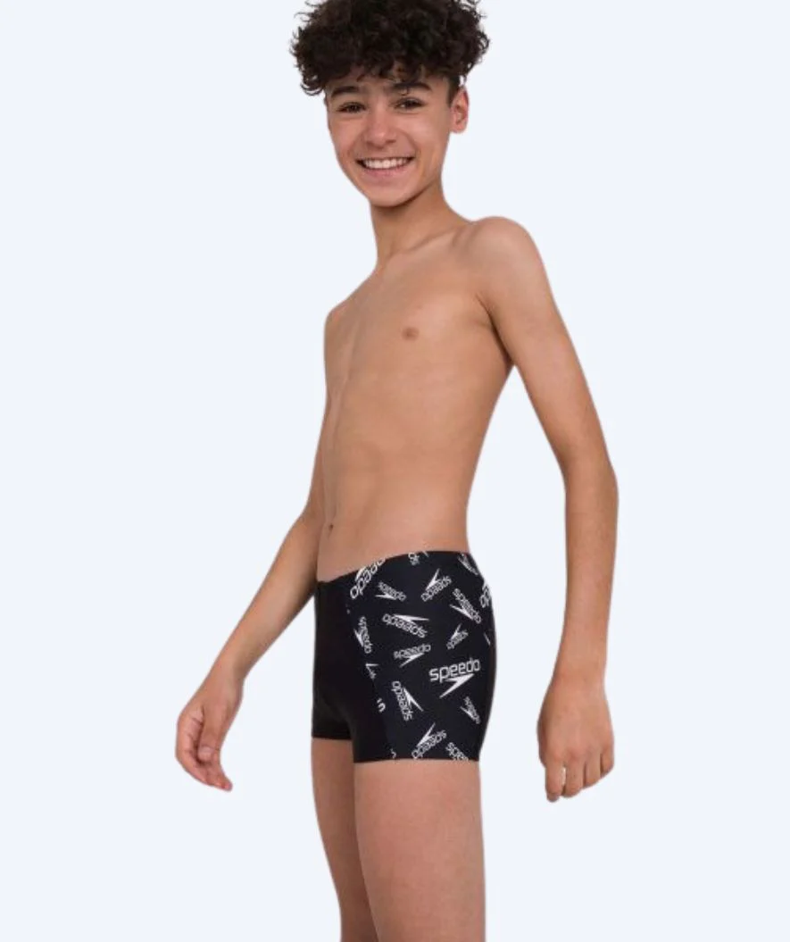 Speedo bokserki kąpielowe dla chłopców - Allover Panel - Czarny/biały - Image 2