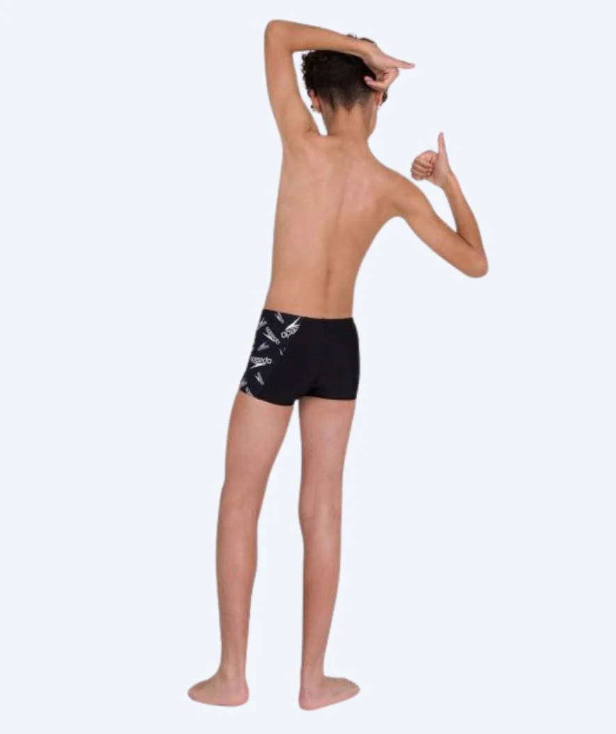 Speedo bokserki kąpielowe dla chłopców - Allover Panel - Czarny/biały - Image 3