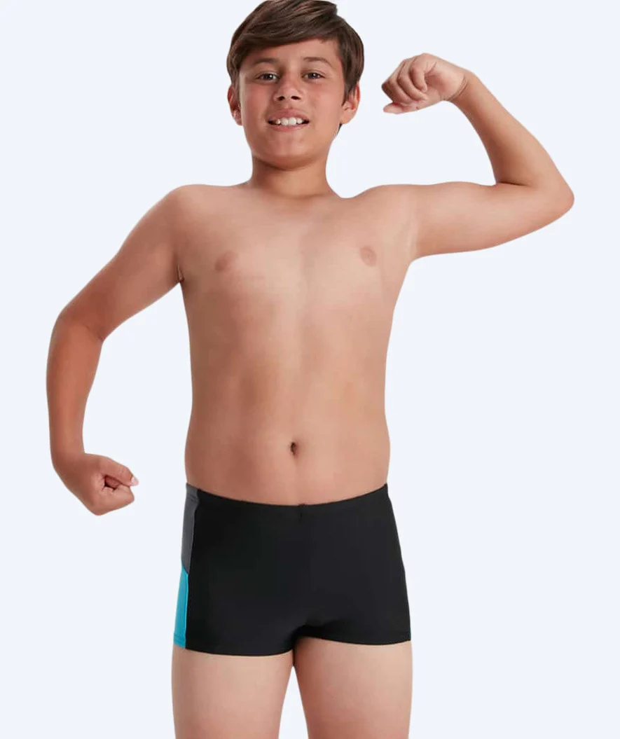 Speedo bokserki kąpielowe dla chłopców - Dive - Czarne/szare - Aquashorty - Image 3
