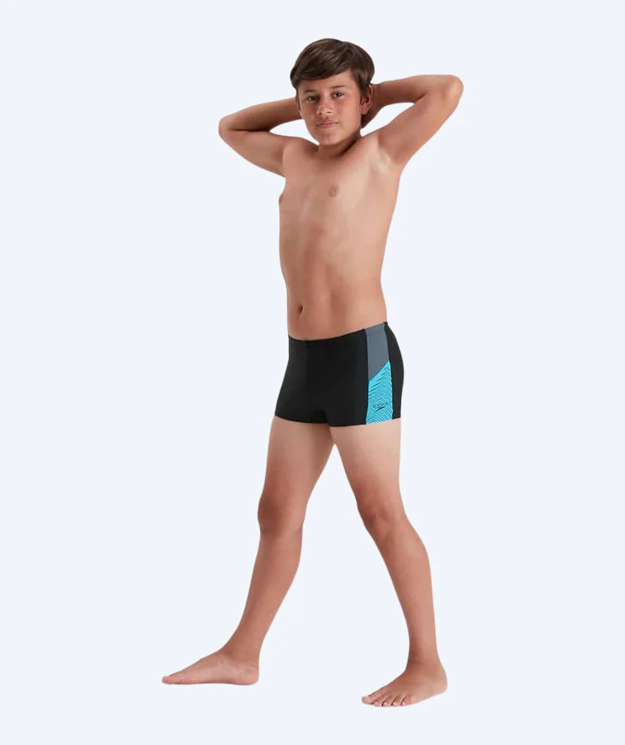Speedo bokserki kąpielowe dla chłopców - Dive - Czarne/szare - Aquashorty - Image 4