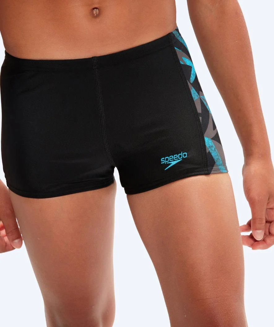 Speedo bokserki kąpielowe dla chłopców - Hyperboom Panel - Czarne/niebieskie - Image 2