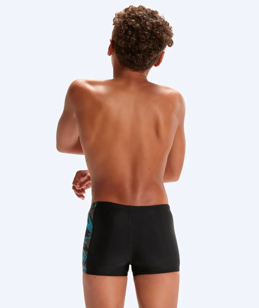 Speedo bokserki kąpielowe dla chłopców - Hyperboom Panel - Czarne/niebieskie - Image 3