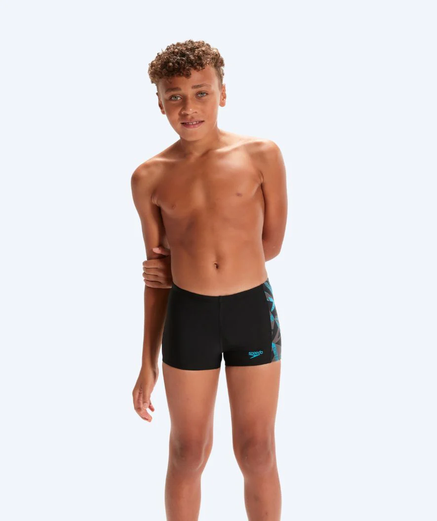 Speedo bokserki kąpielowe dla chłopców - Hyperboom Panel - Czarne/niebieskie - Image 5