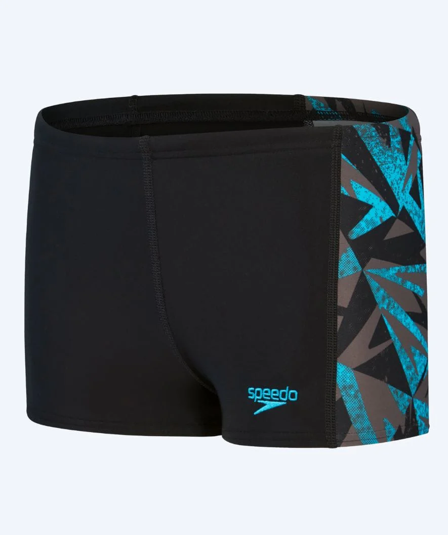 Speedo bokserki kąpielowe dla chłopców - Hyperboom Panel - Czarne/niebieskie - Image 7