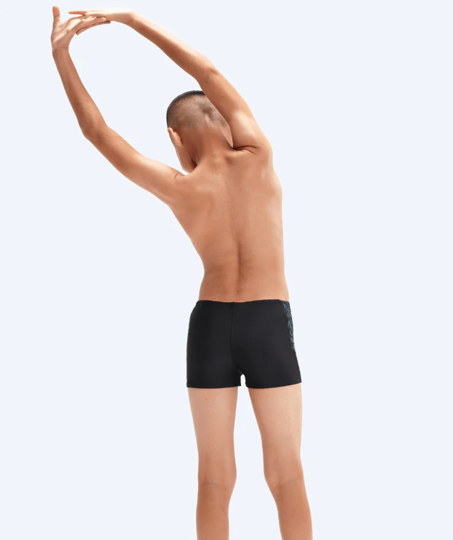 Speedo bokserki kąpielowe dla chłopców - Hyperboom Splice - Czarny/niebieski - Image 2