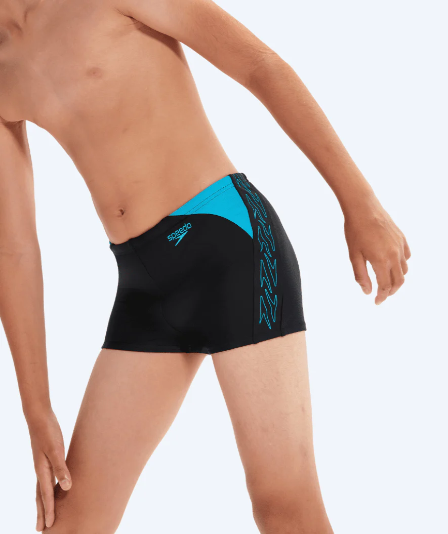 Speedo bokserki kąpielowe dla chłopców - Hyperboom Splice - Czarny/niebieski - Image 3