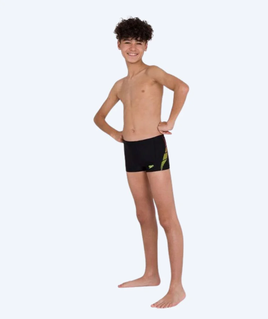 Speedo bokserki kąpielowe dla chłopców - Placement Panel - Czarny/zółty - Image 4