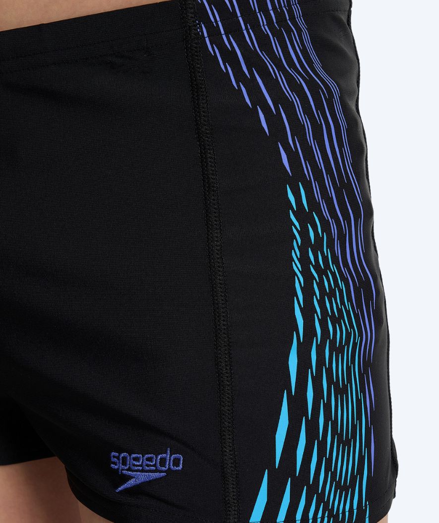 Speedo bokserki kąpielowe dla chłopców - Plastisol Placement - Czarny/niebieski - Image 3