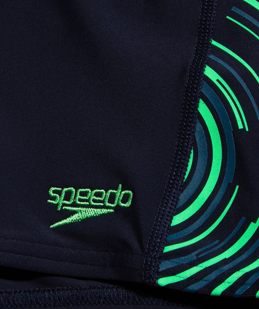 Speedo bokserki kąpielowe dla chłopców - Plastisol Placement - Czarny/zielony - Image 3