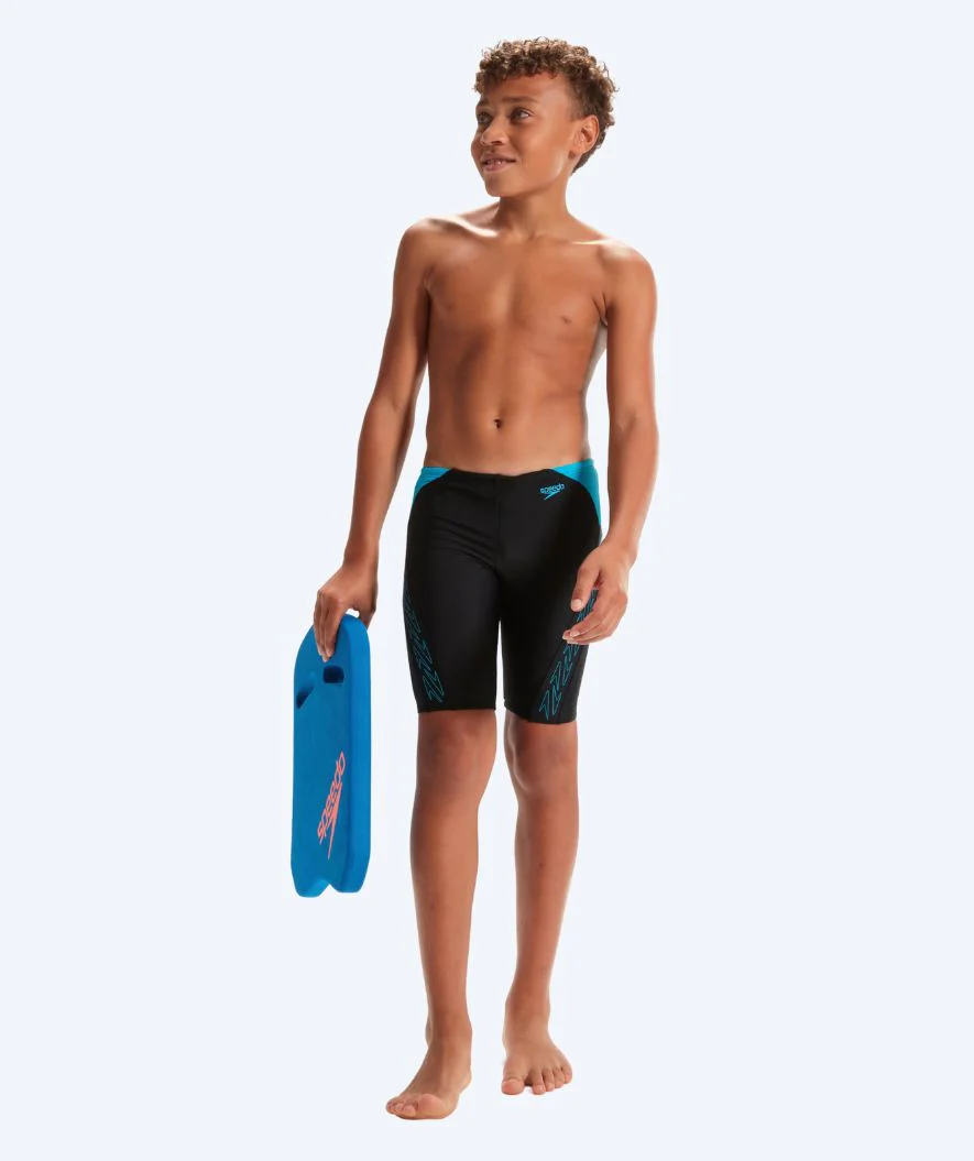 Speedo długie kąpielówki dla chłopców - Hyperboom Splice - Czarny/niebieski - Image 3