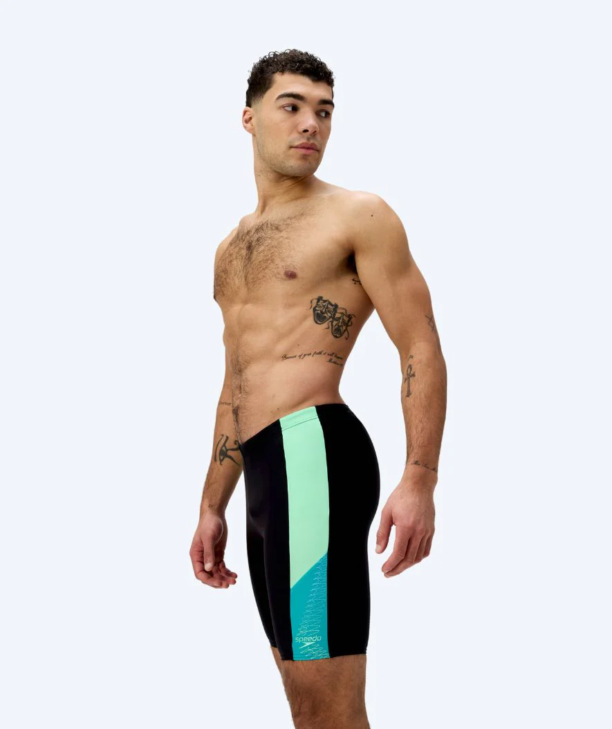 Speedo długie kąpielówki dla mężczyzn - Dive - Czarny/zielony - Image 4