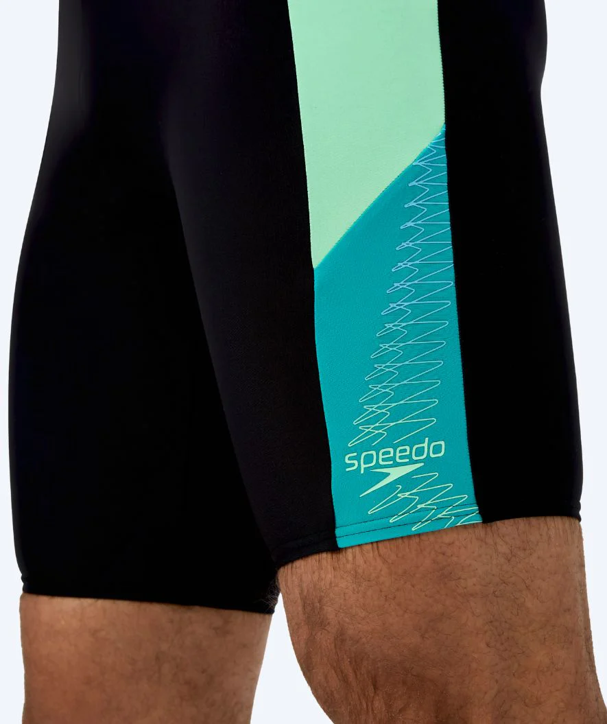 Speedo długie kąpielówki dla mężczyzn - Dive - Czarny/zielony - Image 6