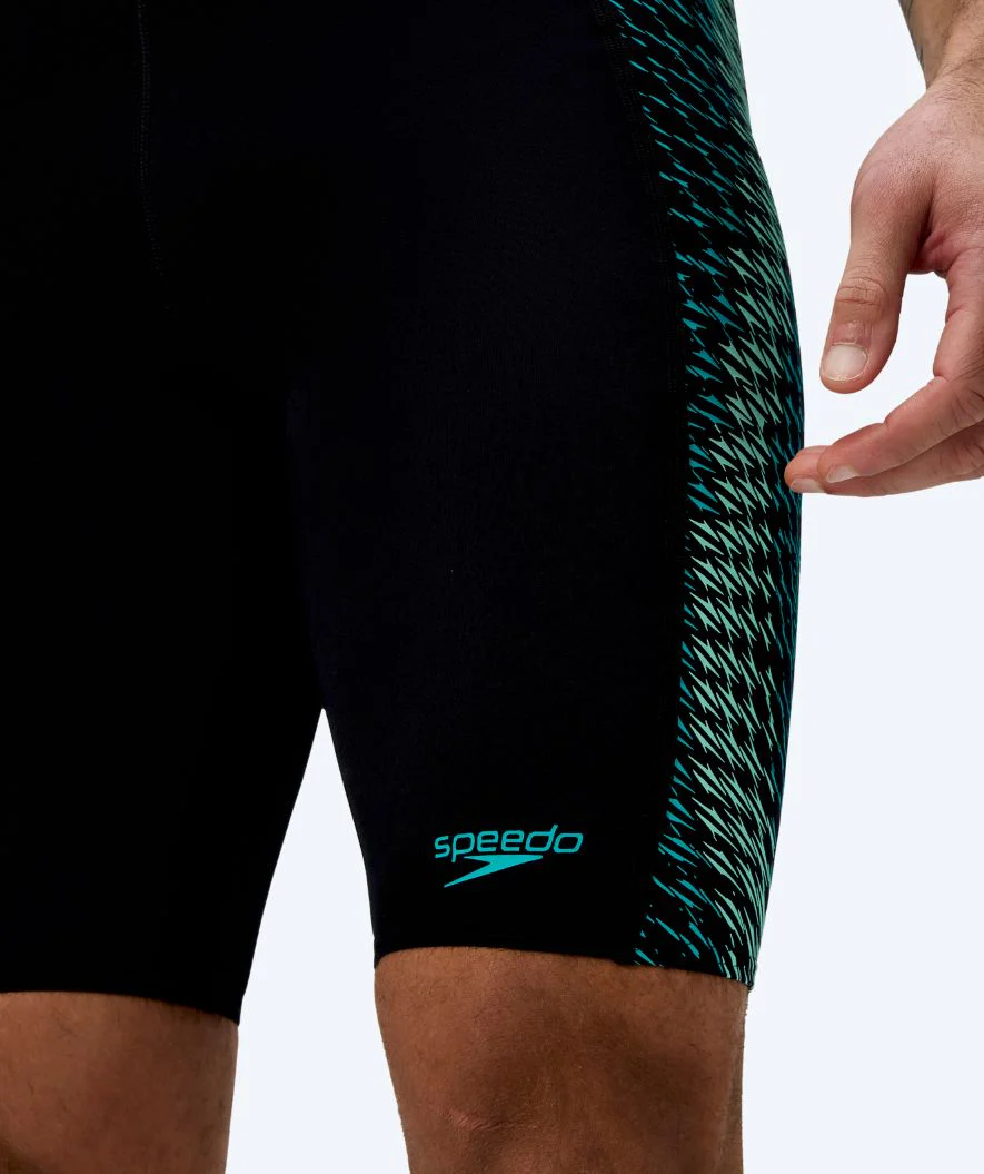 Speedo długie kąpielówki dla mężczyzn - Endurance Max Tech Pannel - Czarne/zielone - Image 7