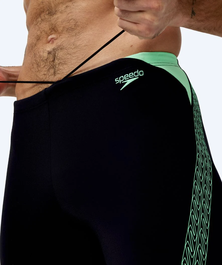 Speedo długie kąpielówki dla mężczyzn - Hyperboom Splice - Czarny/zielony - Image 5