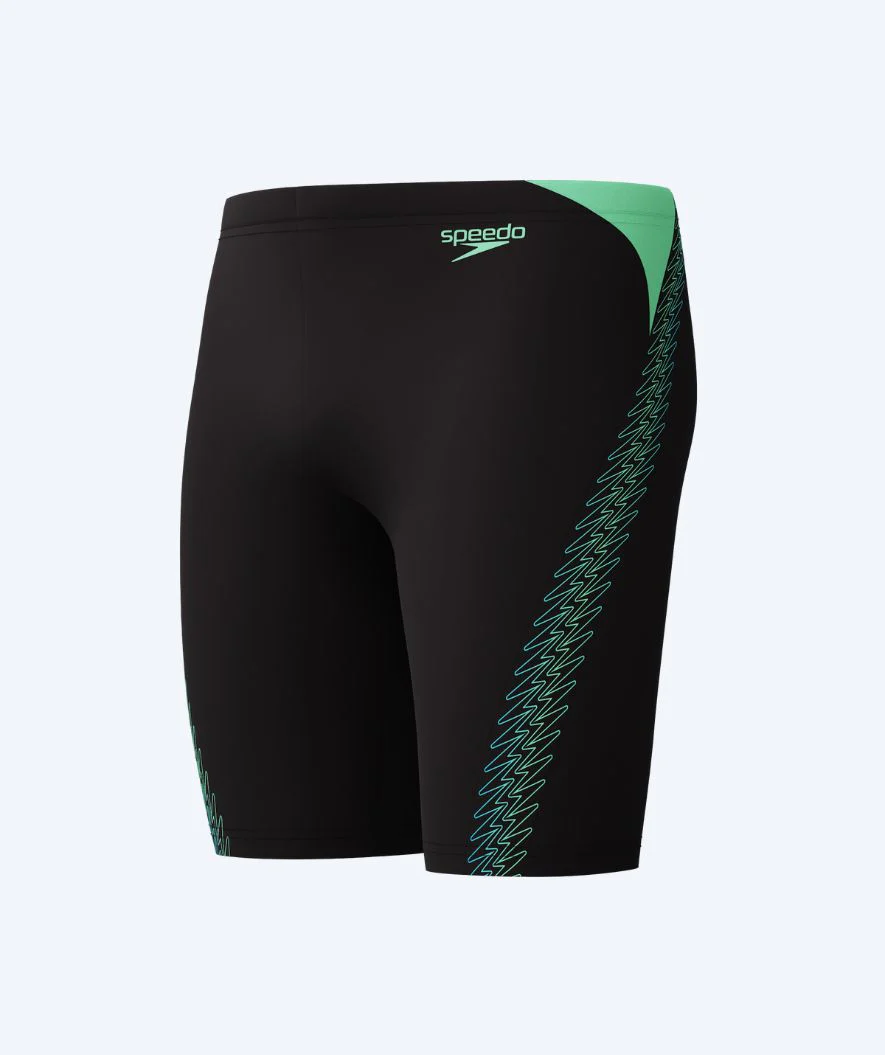 Speedo długie kąpielówki dla mężczyzn - Hyperboom Splice - Czarny/zielony - Image 7