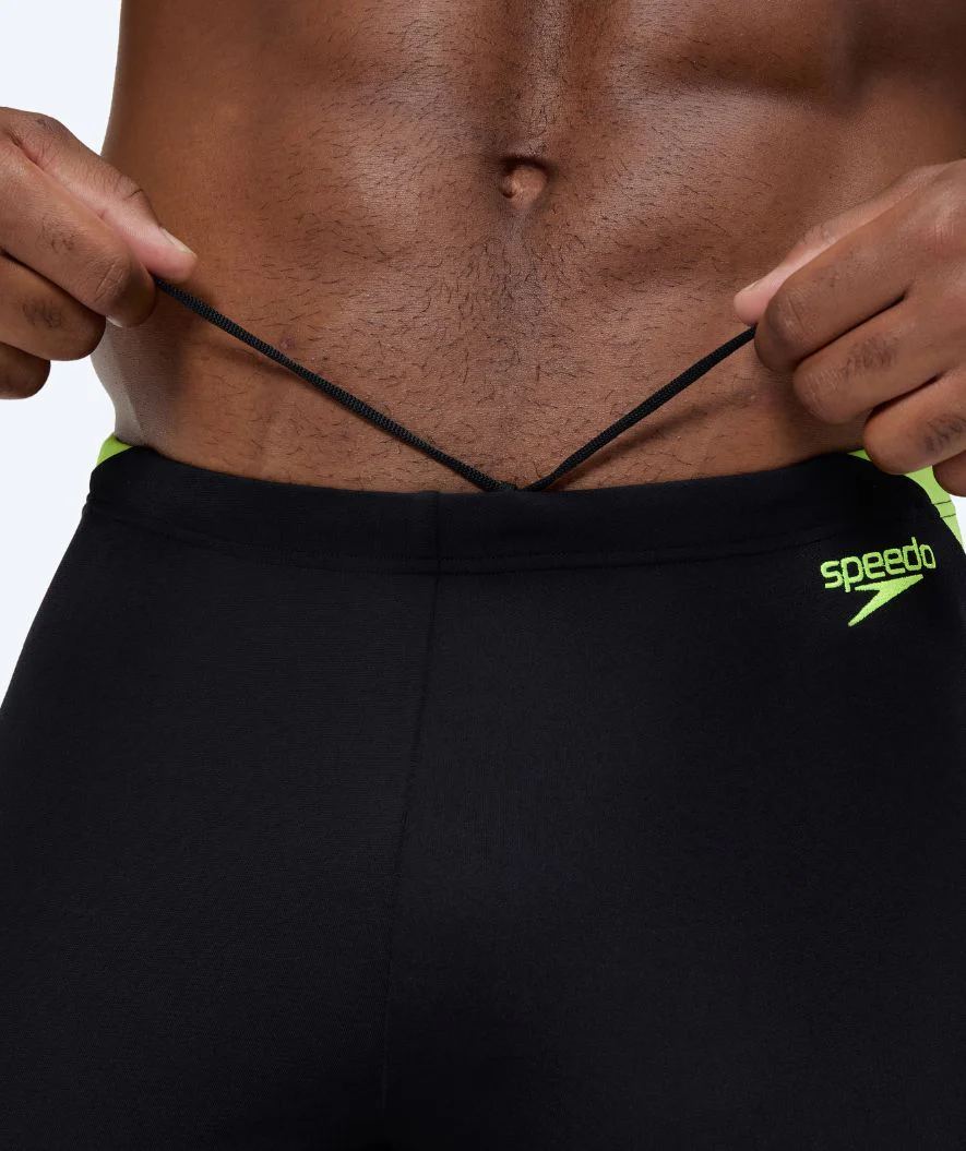 Speedo długie kąpielówki dla mężczyzn - Hyperboom Splice - Czarny/żółty - Image 4