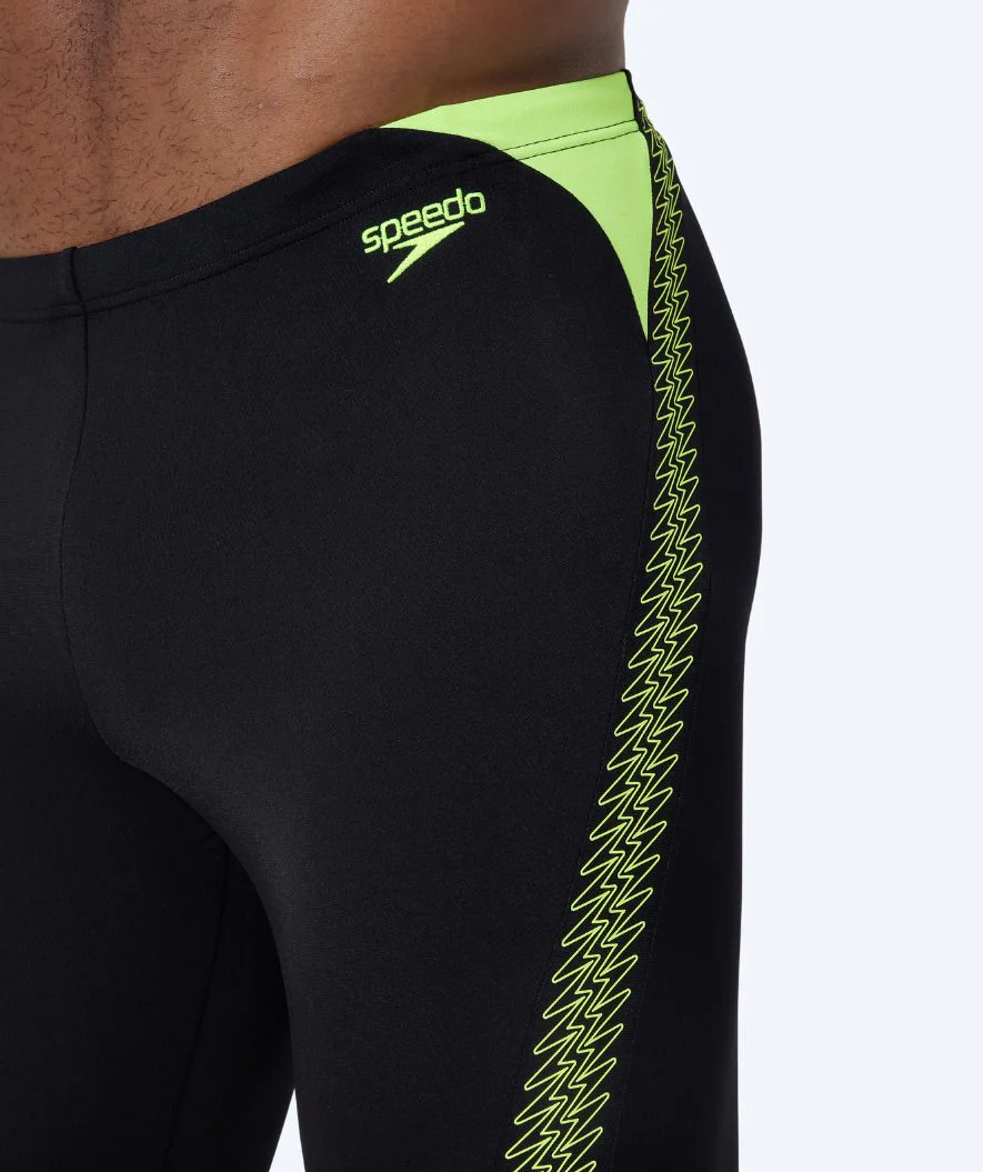 Speedo długie kąpielówki dla mężczyzn - Hyperboom Splice - Czarny/żółty - Image 5