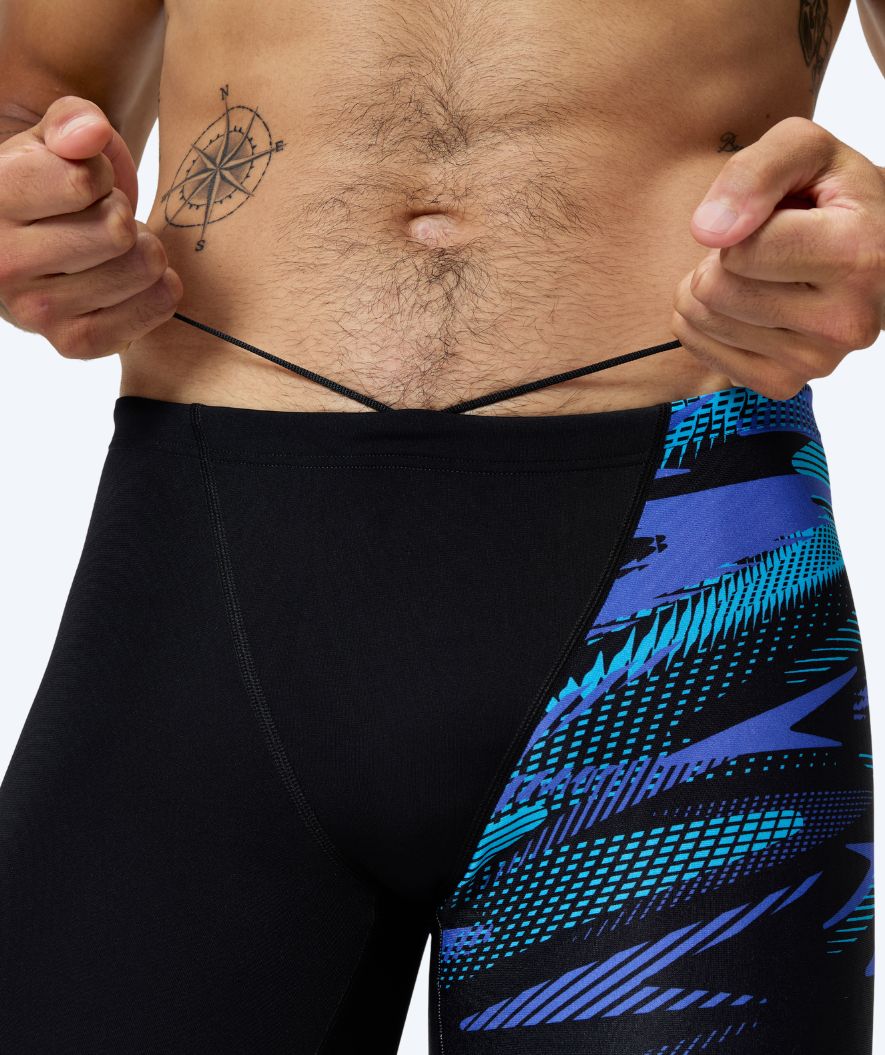 Speedo długie kąpielówki dla mężczyzn - Hyperboom V-Cut - Czarny/niebieski - Image 4