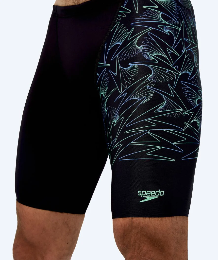 Speedo długie kąpielówki dla mężczyzn - Hyperboom V-Cut - Czarny/zielony - Image 5