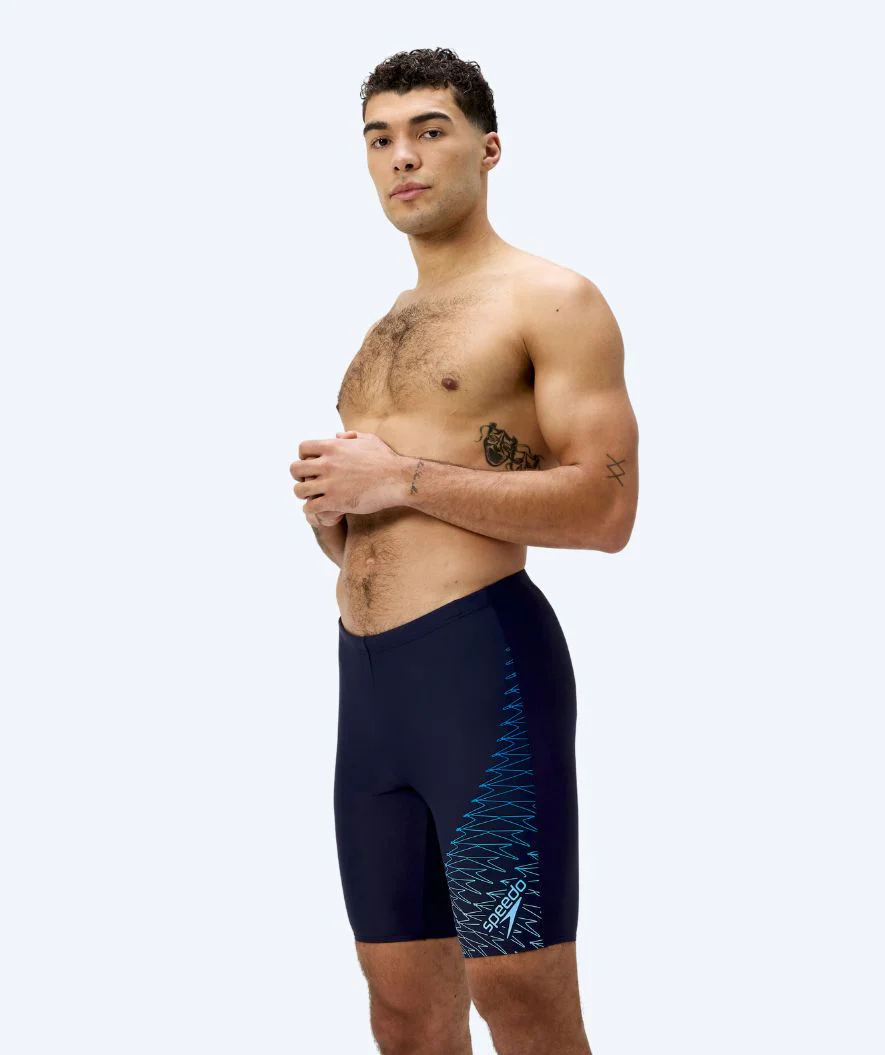 Speedo długie kąpielówki dla mężczyzn - Medley Logo - Ciemnoniebieski - Image 4