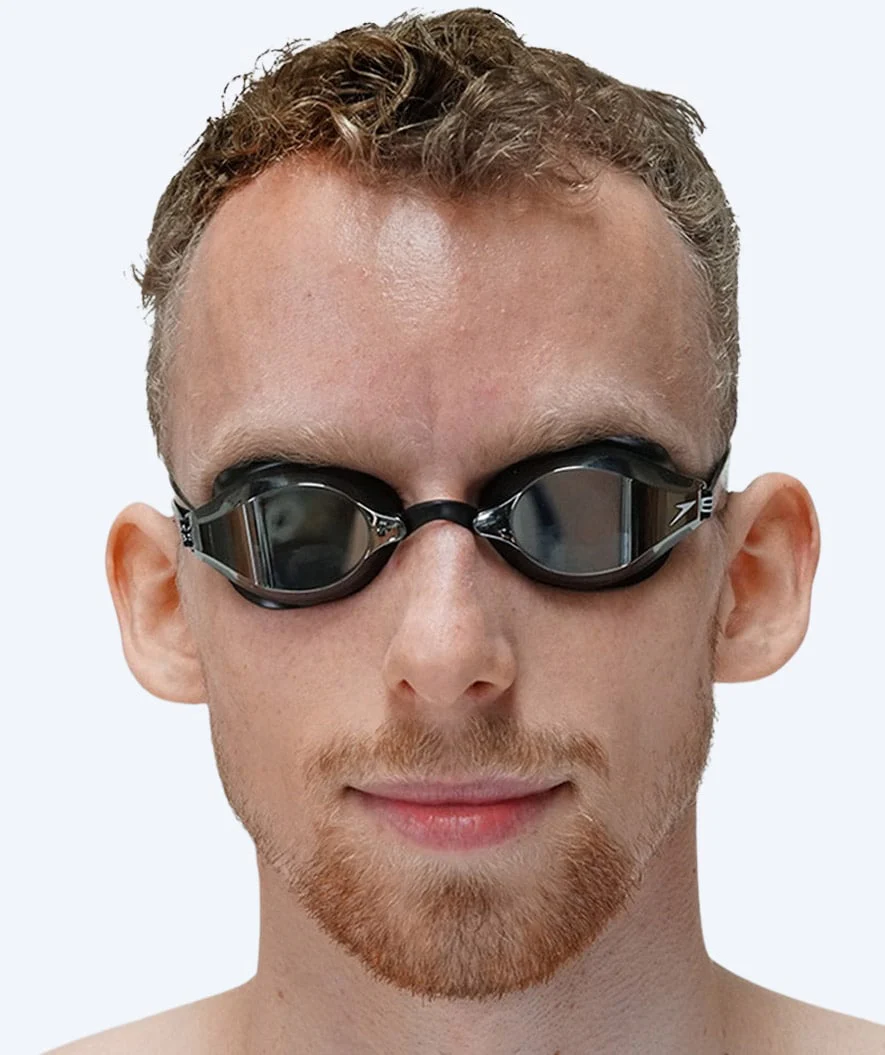 Speedo Elite okulary do pływania - Fastskin Speedsocket 2 Mirror - Czarne/srebrne - Image 4