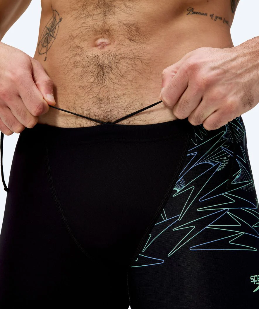 Speedo kąpielówki męskie - Hyperboom V-Cut - Czarne/zielone - Image 5