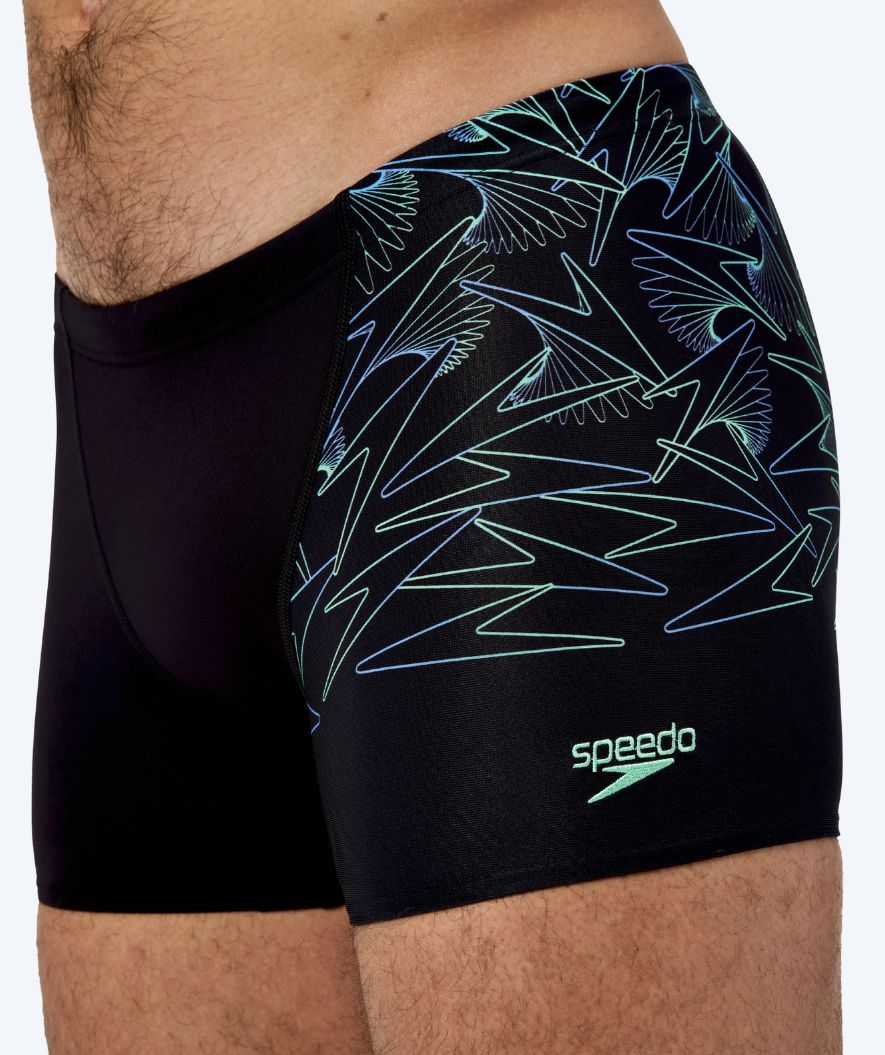 Speedo kąpielówki męskie - Hyperboom V-Cut - Czarne/zielone - Image 7