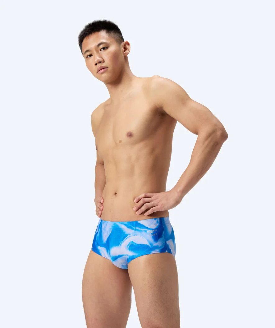 Speedo kąpielówki męskie - ML Printed - Jasnoniebieskie/białe - Image 4
