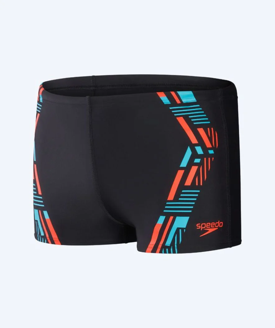 Speedo kąpielówki męskie - Tech Print - Czarne/pomarańczowe - Image 4